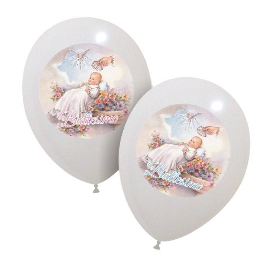 Palloncini Decorati 12" Battesimo - Full Color